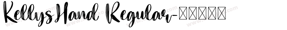 KellysHand Regular字体转换